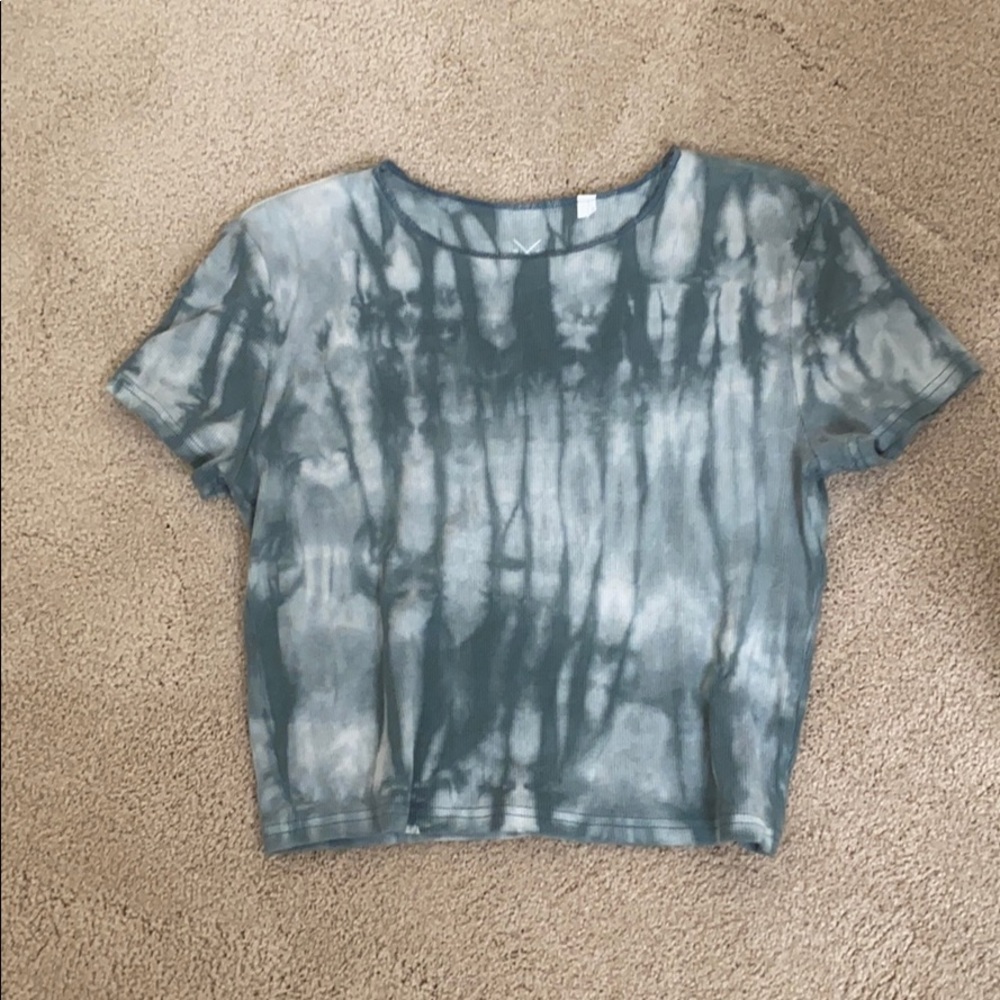 pacsun ribbed green tie-dye shirt! only worn once!